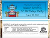 personalized robots theme candy bar wrapper